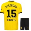 Conjunto (Camiseta+Pantalón Corto) Borussia Dortmund Hummels 15 Primera Equipación 23-24 - Niño